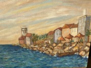 Stone Jetty by the Sea 20 x 16 $450