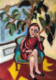 Woman Thinking- Acrylic- Canvas- 28 x 22- $500.00